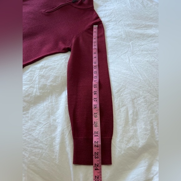 Untuckit | Men’s SZ L | 100% Merino Wool Quarter Zip Sweater Preppy | Red - Picture 5 of 11